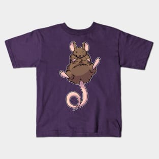 Chubby Mouse/Rat- Brown Kids T-Shirt